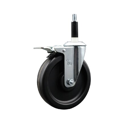 Service Caster 6'' Phenolic Swivel 7/8'' Expanding Stem Caster Total Lock Brake SCC-EXTTL20S615-PHS-78
